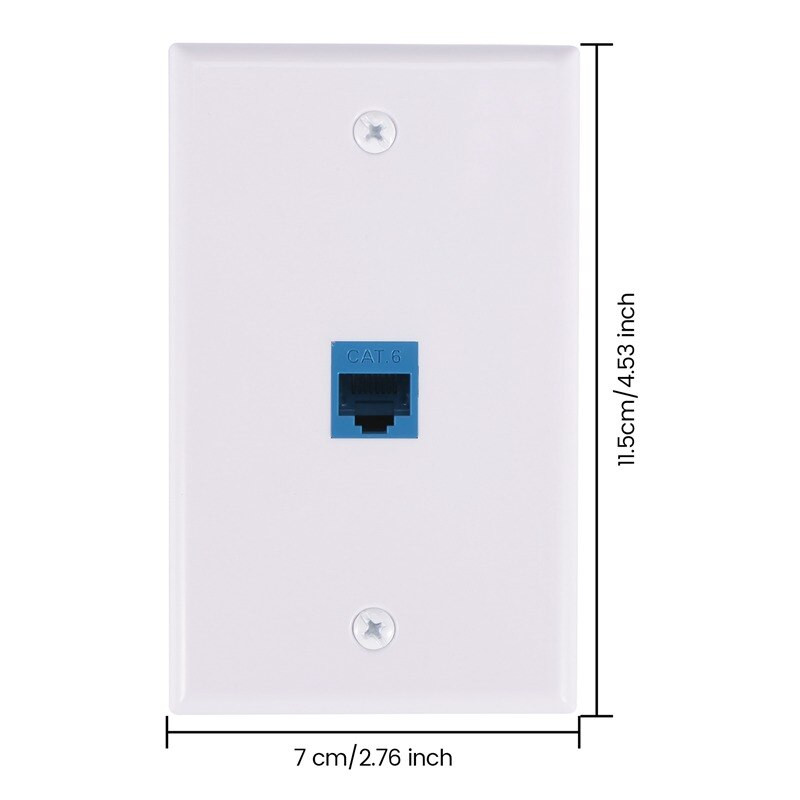 4X Cat6 Etherneti seinaplaadi väljalaskeava 1 port RJ45 võrk emas-emane Keystone seinaühenduspesa valge ja sinine pistikupesa