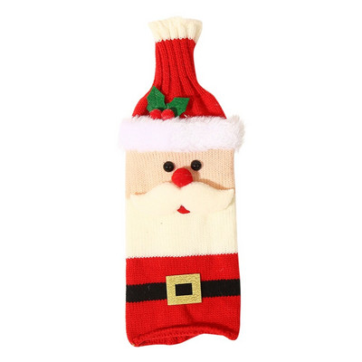Vianočné ozdoby Vianočné pletenie Starý snehuliak Kryt na fľašu vína Veselé Vianoce Dekorácia pre domáci vianočný darček