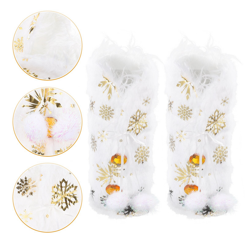 Vianočné ozdoby, obaly na fľaše, vianočná dekoračná dekorácia, snehová vločka, doplnky, jemný doplnok