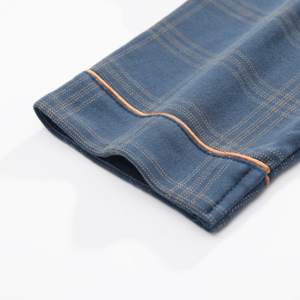 Muška karirana pidžama sa džepovima - dva komada