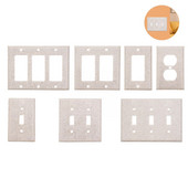 6 ks lesklých krytov vypínačov s kamienkami, krytov zásuviek, dvojvrstvových dosiek, jednej zásuvky do steny X9e2