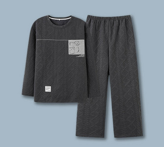 Muška dvodijelna pidžama s vezom