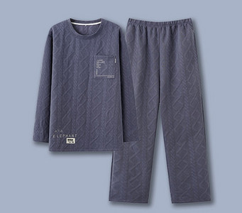 Muška dvodijelna pidžama s vezom