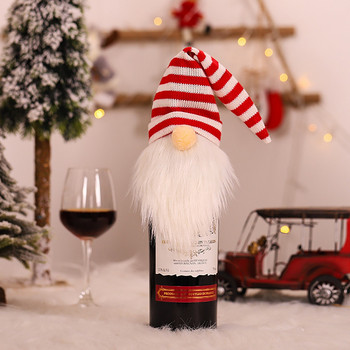 Χριστουγεννιάτικα στολίδια για μπουκάλια Μάλλινο ανδρικό κάλυμμα Πλεκτό παλιό κρυστάλλινο σετ ποτηριών κρασιού σετ 2 μεταλλικά φλάουτα σαμπάνιας Edge ποτήρι κρασιού