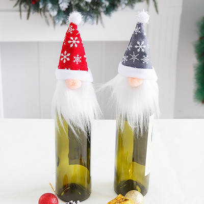 Sada beztvárových vianočných fliaš vína, rodinných uzáverov, dekorácií, darčekov pre bábiky, darčekov pre pijáka vína, šampanského, ručne fúkaných pohárov na víno.