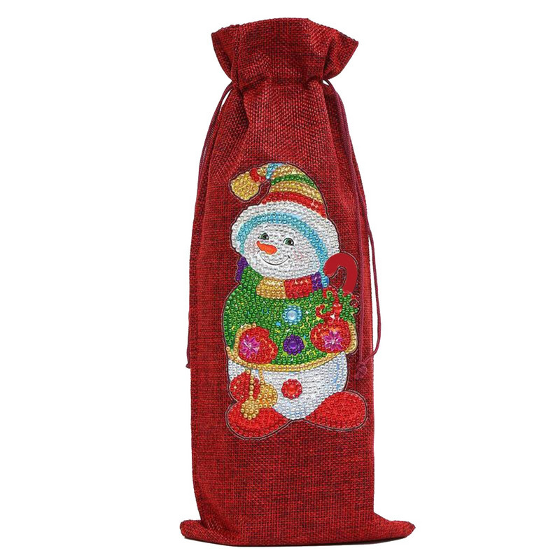 Vlčí pohár na víno Veľký vianočný Santa Claus fľaša na víno Sada tašiek Taška pri sviečkach a vianočné bezšvové poháre na víno