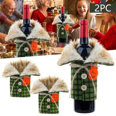 Kutije za čaše za vino Navlake za boce vina Blagdanski 2PC set boca za Noć vještica Božić Boca za crveno vino Kostur Frute za šampanjac