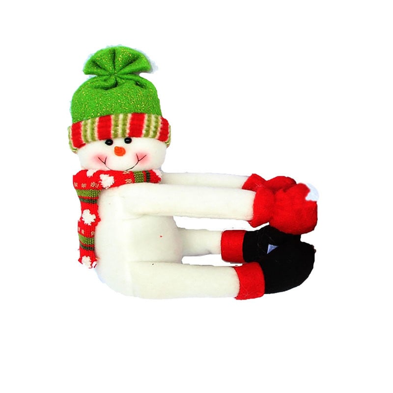 Vianočná bytová dekorácia Vianočný snehuliak Sada fliaš vína Veľký držiak na fľaše vína Izolovaná taška na víno