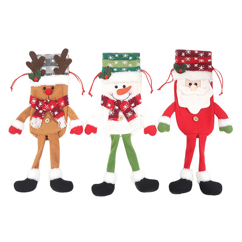 Navlake za šampanjac Šešir Vino Božić Mini Blagdanska crvena torbica za bocu Kristalni šampanjac Vinske čaše s dugom drškom Set od 4 žljeba za vodu