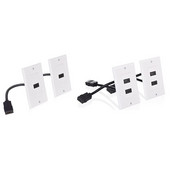 2 csomagos HDMI-kompatibilis fehér falilap (4K UHD, ARC és Ethernet áteresztő támogatás)