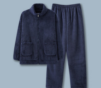 Pijamale bărbătești de pluș - cu broderie