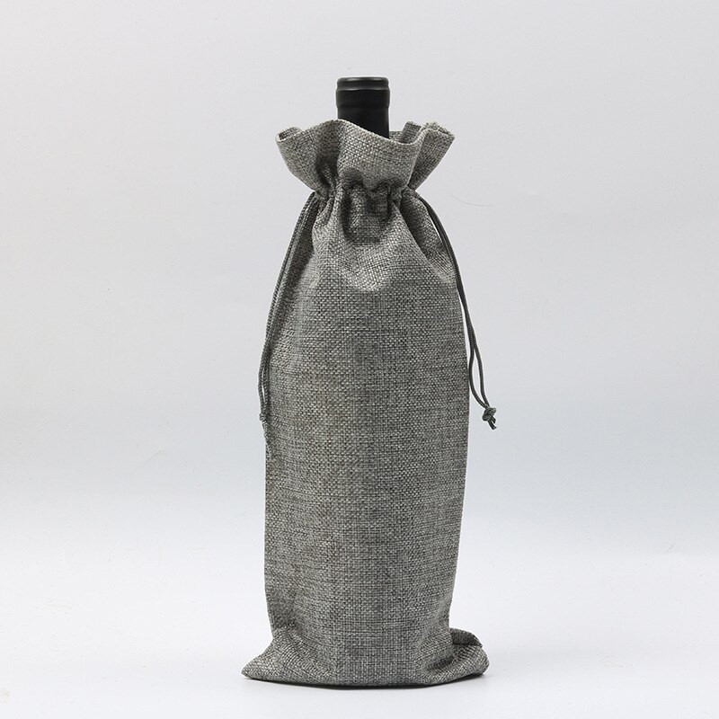 12 ks vianočných darčekových fliaš so sťahovacou šnúrkou na víno, vrecko na darček, fľaša na fľašu so šampanským, vrece na fľašu, prešívaný obal na domácu dekoráciu