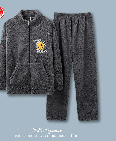 Зимна пухена пижама от две части за мъже