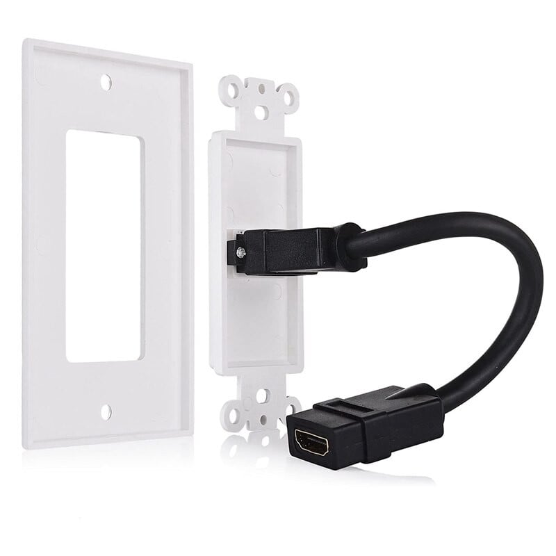 Balenie 2 nástenných dosiek kompatibilných s HDMI v bielej farbe (podpora 4K UHD, ARC a Ethernet Pass-Thru)