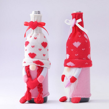 Καλύτερο Ζευγάρι για την Ημέρα του Αγίου Βαλεντίνου Faceless Doll Set Adolph Bottle Jacket Wine Bottle Jacket