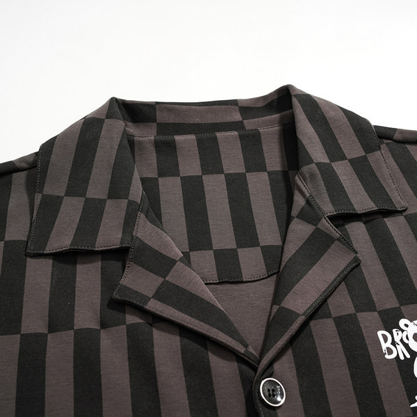 Pijamale bărbați din două piese cu guler