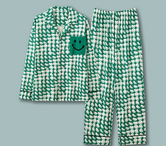 Pijamale de toamnă pentru bărbați cu buzunar și guler