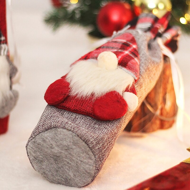 Vyno butelių dangteliai Namų virtuvės stalai Naujųjų metų Kalėdų vakarėlio dekoravimas Forester Doll Bottle Bag Bar restorano dekoras