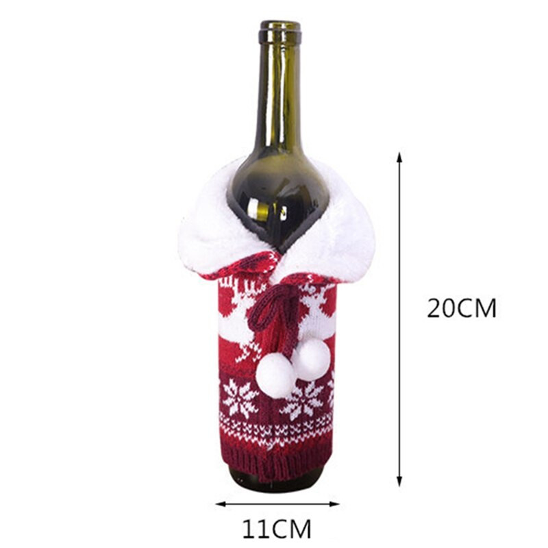 3 db Karácsonyi Elk pulóver borosüveg fedél, újrafelhasználható borosüveg fedél az ünnepi parti karácsonyi asztalhoz otthoni dekorációhoz