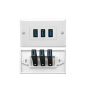 Trojportový panel USB 3.0, multifunkčný prenos informácií, vysokorýchlostné nabíjanie, americký trojportový panel