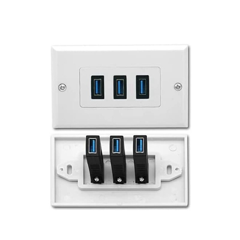 Trojportový panel USB 3.0, multifunkčný prenos informácií, vysokorýchlostné nabíjanie, americký trojportový panel