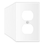 Hot SV-1 Gang Duplex Receptacle Wall Plate, 12 Pachet Standard Size Dual Port Prize electrice Receptacle Plug Faceplate