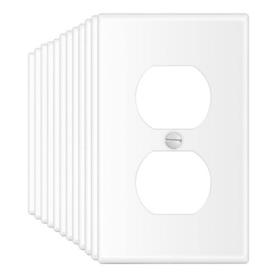 Hot SV-1 Gang Duplex Receptacle Wall Plate, 12 Pachet Standard Size Dual Port Prize electrice Receptacle Plug Faceplate