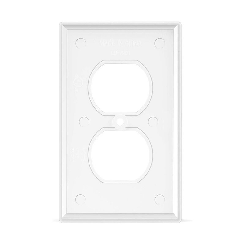 Hot SV-1 Gang Duplex Receptacle Wall Plate, 12 Pachet Standard Size Dual Port Prize electrice Receptacle Plug Faceplate