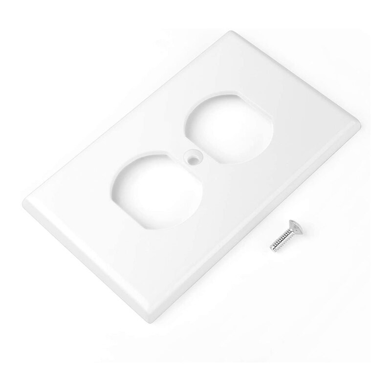 Hot SV-1 Gang Duplex Receptacle Wall Plate, 12 Pachet Standard Size Dual Port Prize electrice Receptacle Plug Faceplate