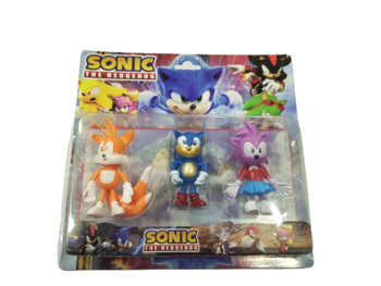 Фигурки Sonic, Пластмасови, 3 броя комплект