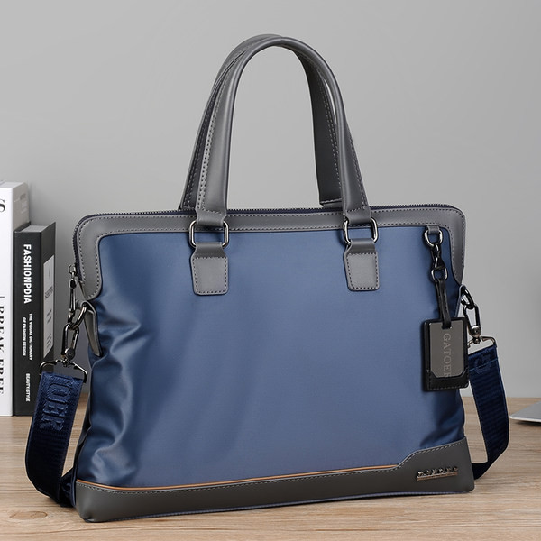 Drobinis vyriškas verslo krepšys su rankena ant peties