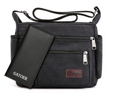 Textilná pánska taška s viacerými priehradkami