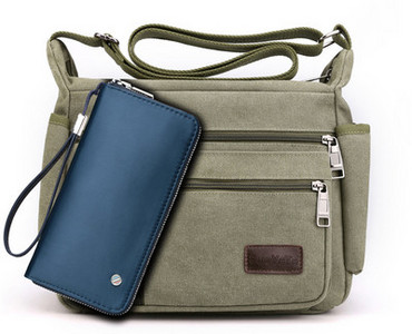 Textilná pánska taška s viacerými priehradkami