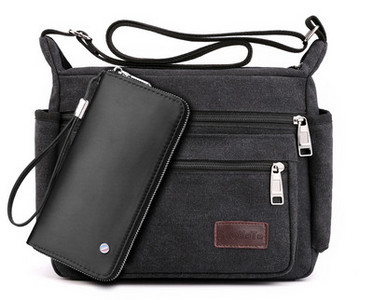 Textilná pánska taška s viacerými priehradkami