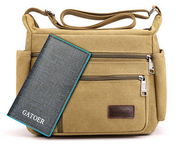 Textilná pánska taška s viacerými priehradkami