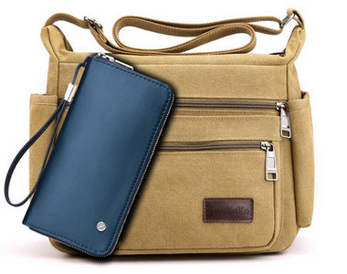 Textilná pánska taška s viacerými priehradkami