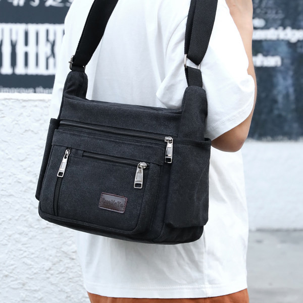 Textilná pánska taška s viacerými priehradkami