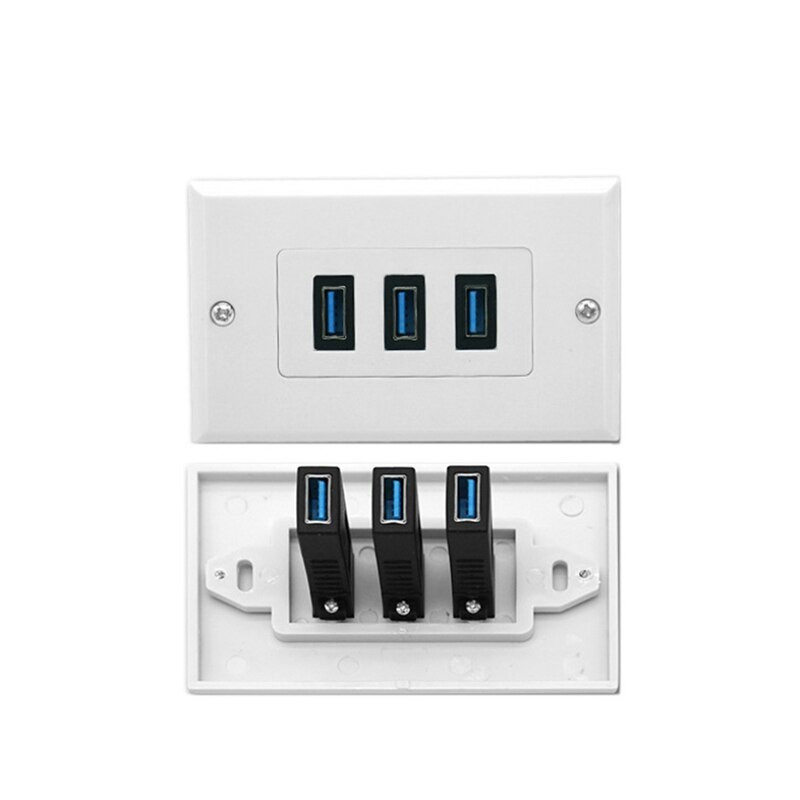 Trojportový panel USB 3.0, multifunkčný prenos informácií, vysokorýchlostné nabíjanie, americký trojportový panel