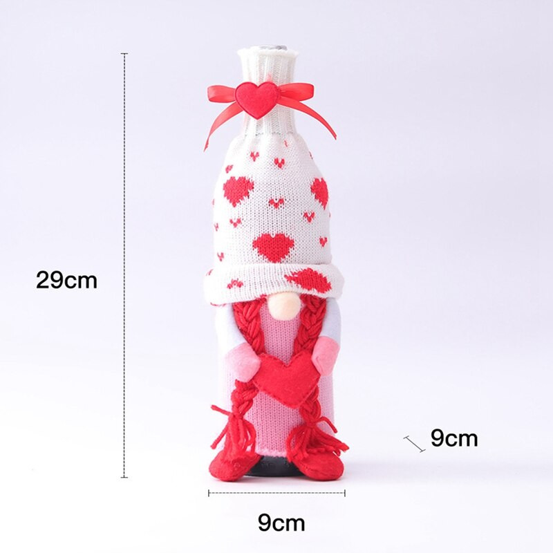 Lutka za par bez lica za Valentinovo Adolph Set boca Jakna za bocu vina