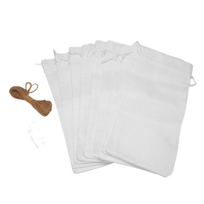 Saci de vin din pânză de pânză Pungi de cadouri de vin cu șnururi, capace unice reutilizabile pentru sticle de vin cu funii și etichete