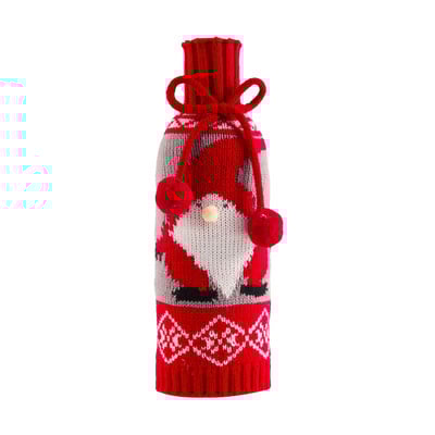 Vianočná fľaša, starý muž, červený viečko na fľašu, krásny pohár na víno, elektrický otvárač na víno, darčeková sada, poháre na víno na stopke, sada 12 kusov