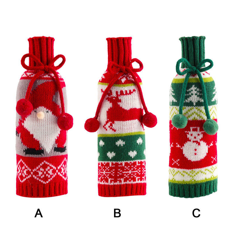 Vianočná fľaša, starý muž, červený viečko na fľašu, krásny pohár na víno, elektrický otvárač na víno, darčeková sada, poháre na víno na stopke, sada 12 kusov