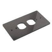 HOT ΕΚΠΤΩΣΗ Hifi Carbon Fiber AC Power Duplex Υποδοχή Πρίζας τοίχου Κάλυμμα Πλάκα τοίχου Ferrule Πίνακας πρίζας ρεύματος