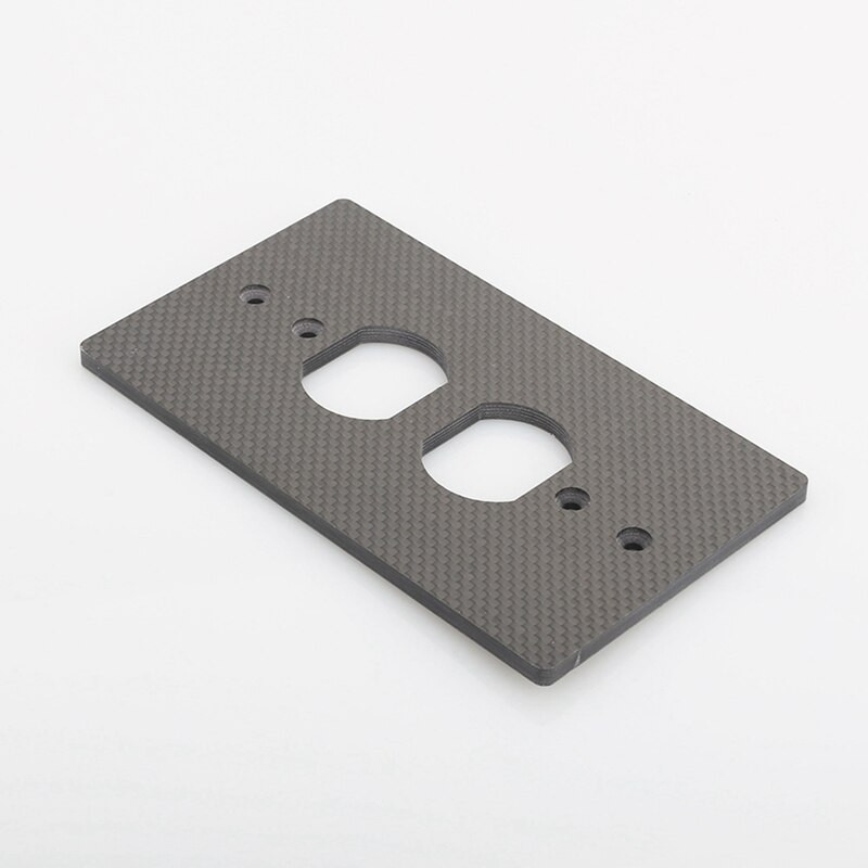 HOT ΕΚΠΤΩΣΗ Hifi Carbon Fiber AC Power Duplex Υποδοχή Πρίζας τοίχου Κάλυμμα Πλάκα τοίχου Ferrule Πίνακας πρίζας ρεύματος