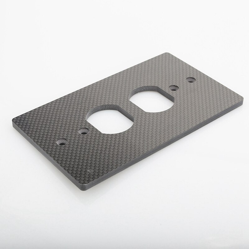 HOT ΕΚΠΤΩΣΗ Hifi Carbon Fiber AC Power Duplex Υποδοχή Πρίζας τοίχου Κάλυμμα Πλάκα τοίχου Ferrule Πίνακας πρίζας ρεύματος