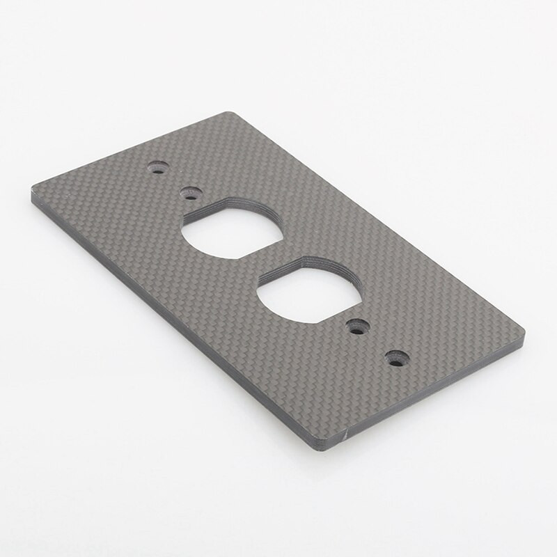 HOT ΕΚΠΤΩΣΗ Hifi Carbon Fiber AC Power Duplex Υποδοχή Πρίζας τοίχου Κάλυμμα Πλάκα τοίχου Ferrule Πίνακας πρίζας ρεύματος