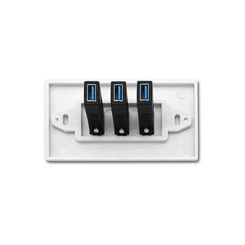 HOT SALE Πάνελ τριών θυρών USB 3.0, μετάδοση πληροφοριών πολλαπλών λειτουργιών, φόρτιση υψηλής ταχύτητας, αμερικανικό πίνακα τριών θυρών