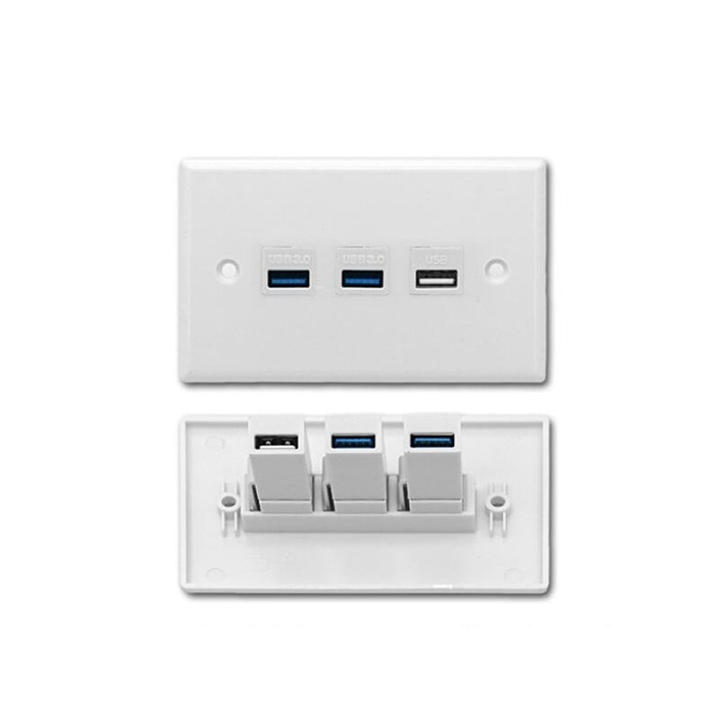 Multifunkčný informačný panel s 2 portami USB 3.0 + USB 2.0, rýchle nabíjanie