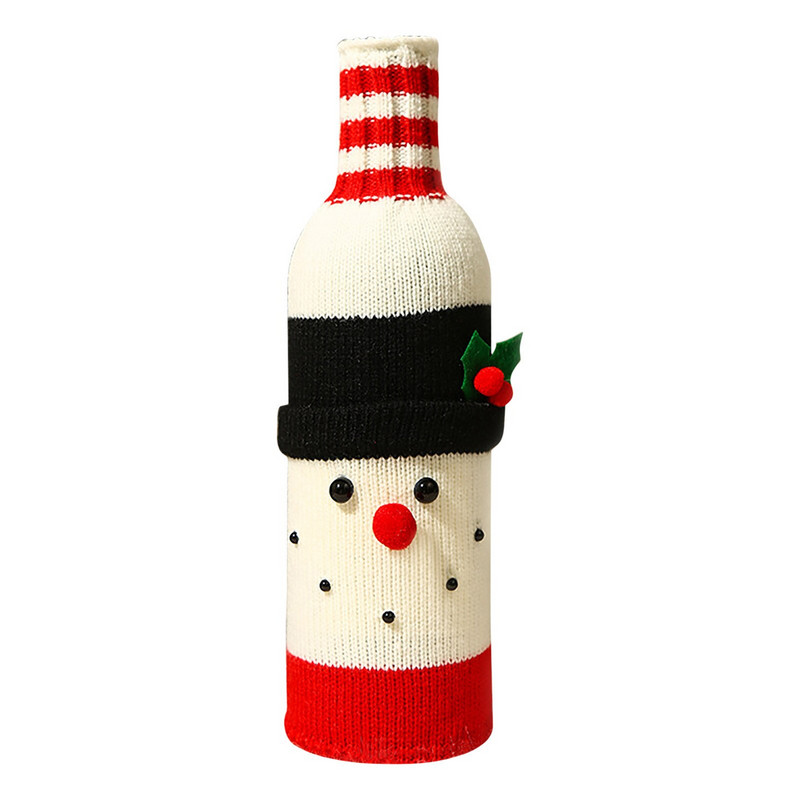 Kreatívne pletenie, sada vína so starým mužom a snehuliakom, atmosféra fúkaného pohára na šampanské, rozdelené poháre na víno s čapkou Colo Stem