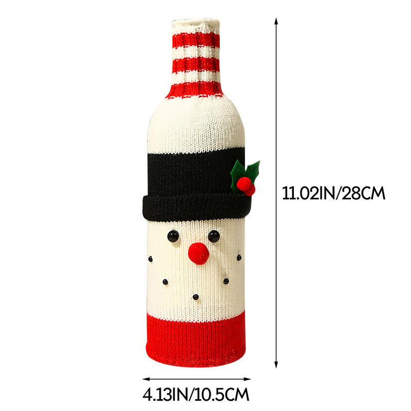 Kreatívne pletenie, sada vína so starým mužom a snehuliakom, atmosféra fúkaného pohára na šampanské, rozdelené poháre na víno s čapkou Colo Stem